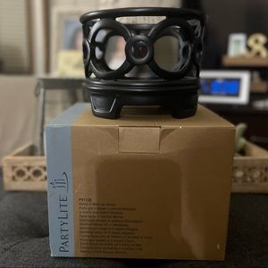 PartyLite Ebony 3-Wick Jar Holder